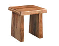 22 Black And Brown Solid Wood Square End Table