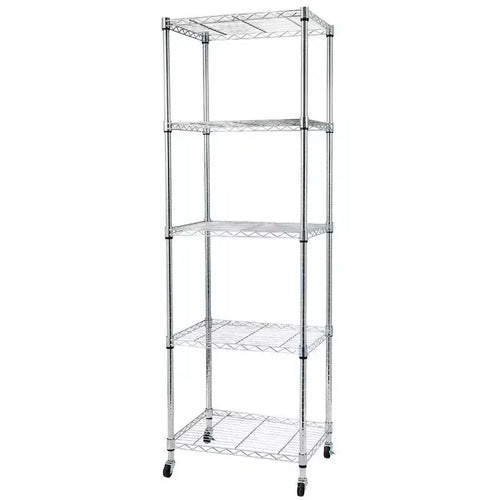 23.62 in.W Steel Height -Adjustable Shelving Unit with Wheels