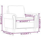 Sofá Silla Decorativa Tapizada Asiento Individual Muebles Piel Sintética