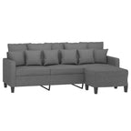 Sofá de 3 plazas Sofá sillón con reposapiés para sala de estar de tela