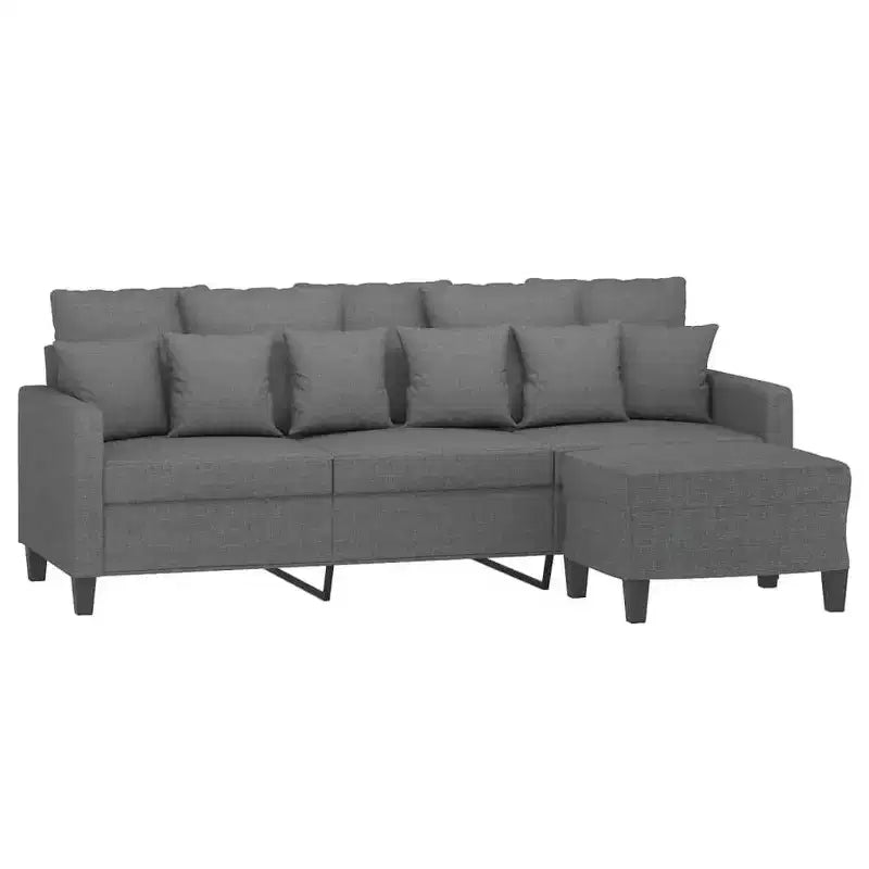 Sofá de 3 plazas Sofá sillón con reposapiés para sala de estar de tela