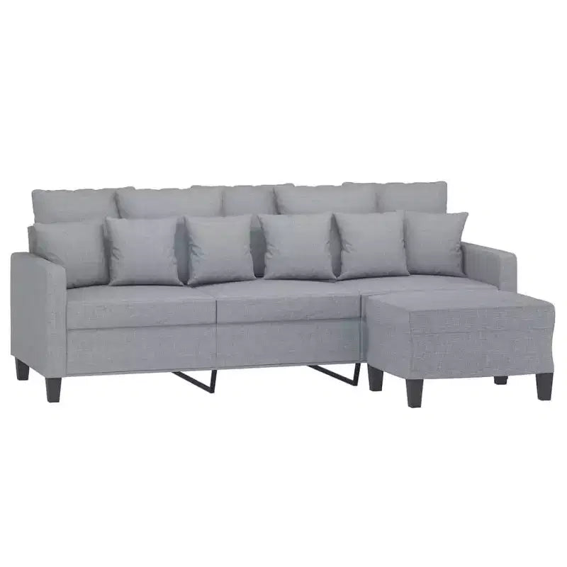 Sofá de 3 plazas Sofá sillón con reposapiés para sala de estar de tela