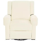 Reclinable manual Ilana Modern con balancín giratorio 360 tapizado en chenilla