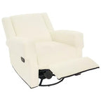 Reclinable manual Ilana Modern con balancín giratorio 360 tapizado en chenilla