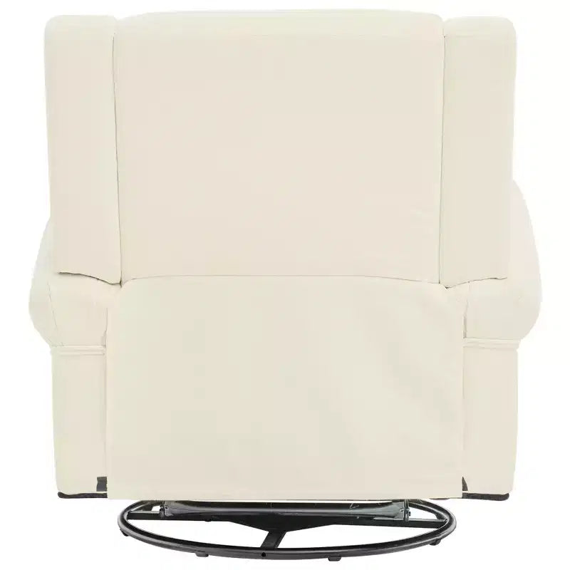 Reclinable manual Ilana Modern con balancín giratorio 360 tapizado en chenilla