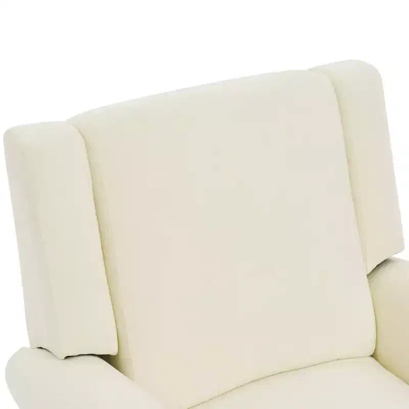 Reclinable manual Ilana Modern con balancín giratorio 360 tapizado en chenilla