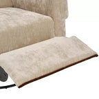 Reclinable manual Ilana Modern con balancín giratorio 360 tapizado en chenilla