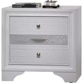 3 Drawers Wood Nightstand By Naima , White