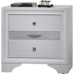 3 Drawers Wood Nightstand By Naima , White