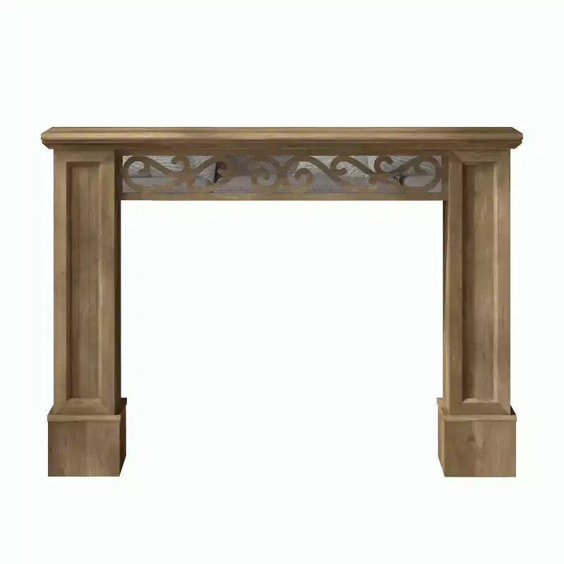 Consola con diseño decorativo calado en marrón 46.5 A x 11.6 P x 45.9 Al