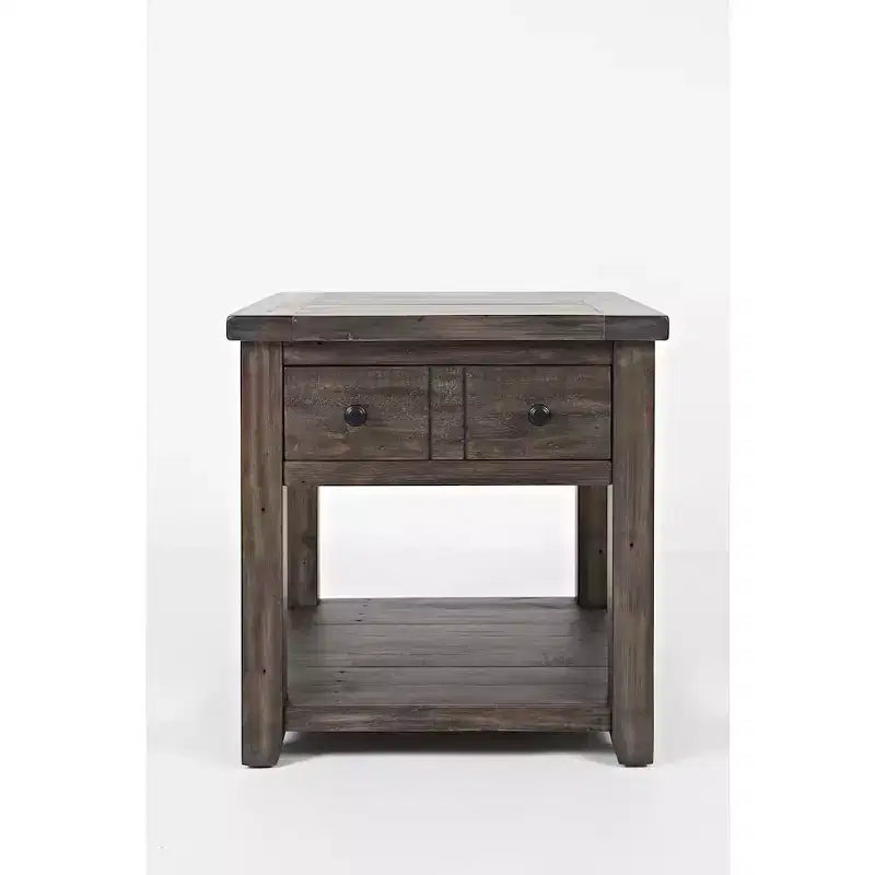 Rustic Reclaimed Pine Farmhouse End Table