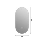 Espejo de baño con tocador inteligente, montado en la pared, con pantalla táctil LED, antiempañamiento, de 48 x 24 pulgadas