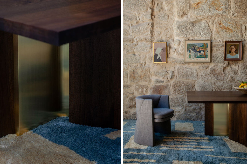 MESA DE COMEDOR IZAR CON LATÓN