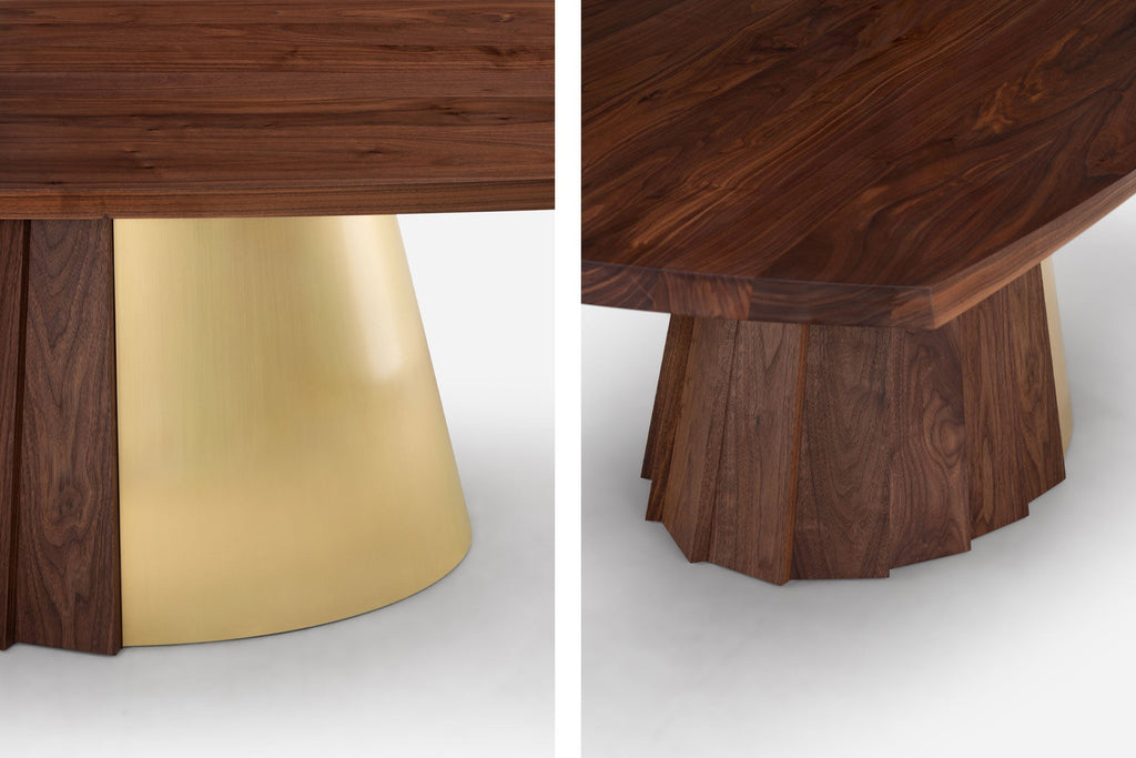 MESA DE COMEDOR ORION - BASE DE MADERA Y METAL
