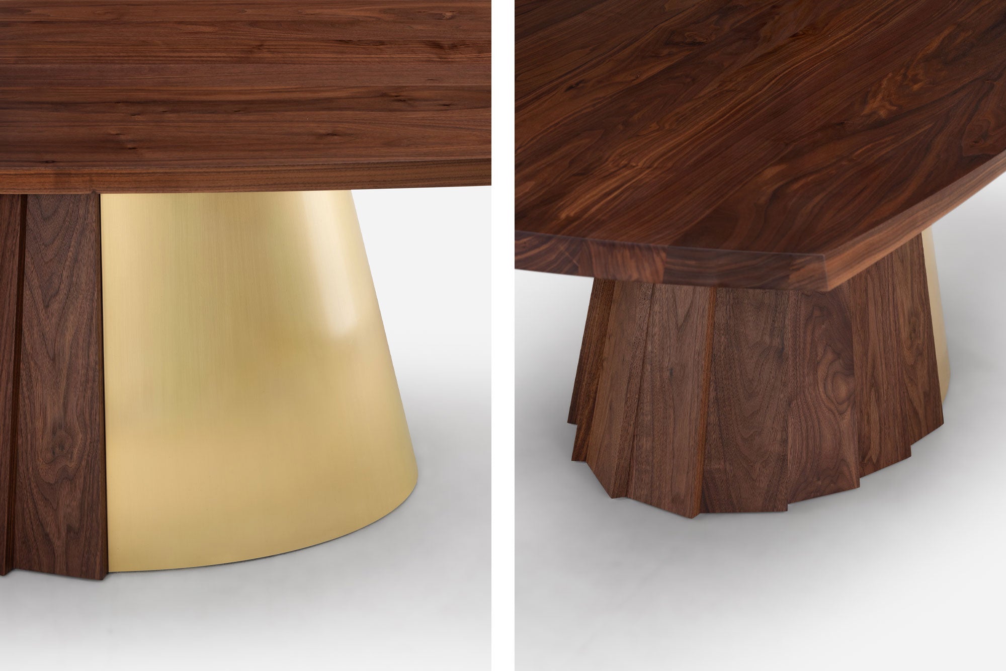 MESA DE COMEDOR ORION - BASE DE MADERA Y METAL