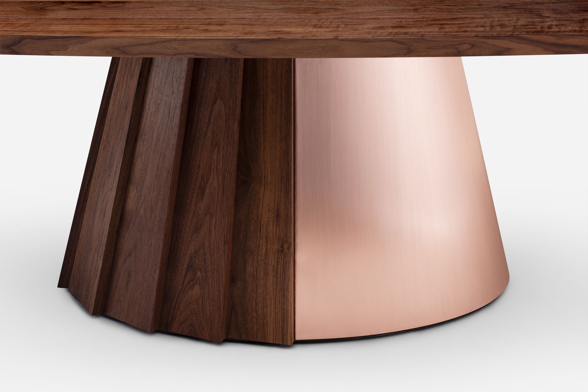 MESA DE COMEDOR ORION - BASE DE MADERA Y METAL