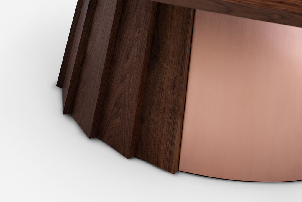 MESA DE COMEDOR ORION - BASE DE MADERA Y METAL