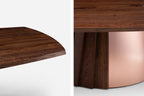 MESA DE COMEDOR ORION - BASE DE MADERA Y METAL