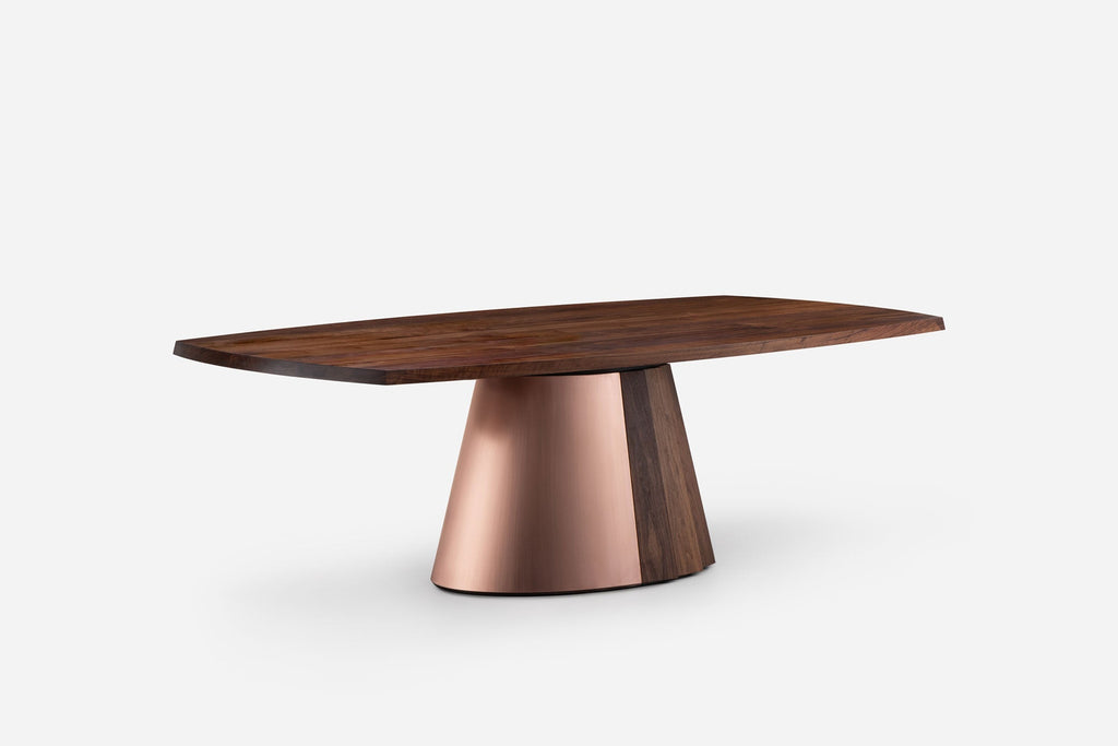 MESA DE COMEDOR ORION - BASE DE MADERA Y METAL