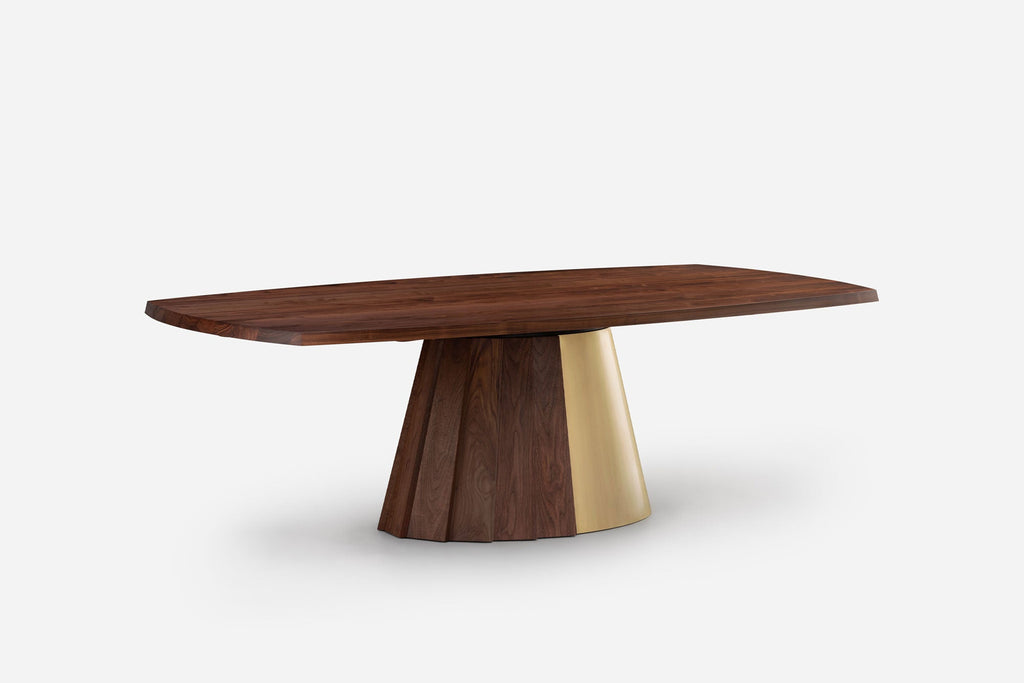 MESA DE COMEDOR ORION - BASE DE MADERA Y METAL