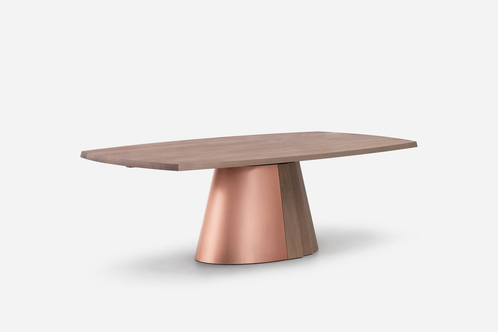 MESA DE COMEDOR ORION - BASE DE MADERA Y METAL