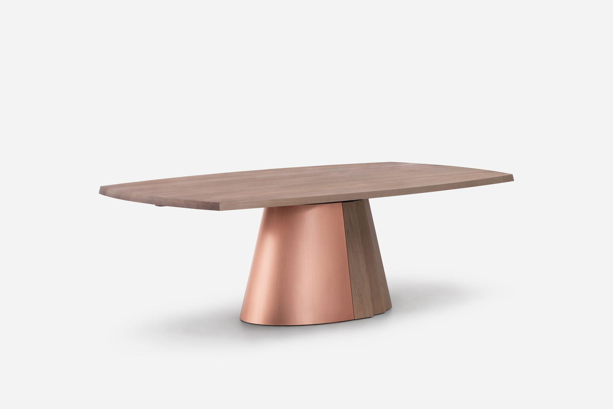 MESA DE COMEDOR ORION - BASE DE MADERA Y METAL