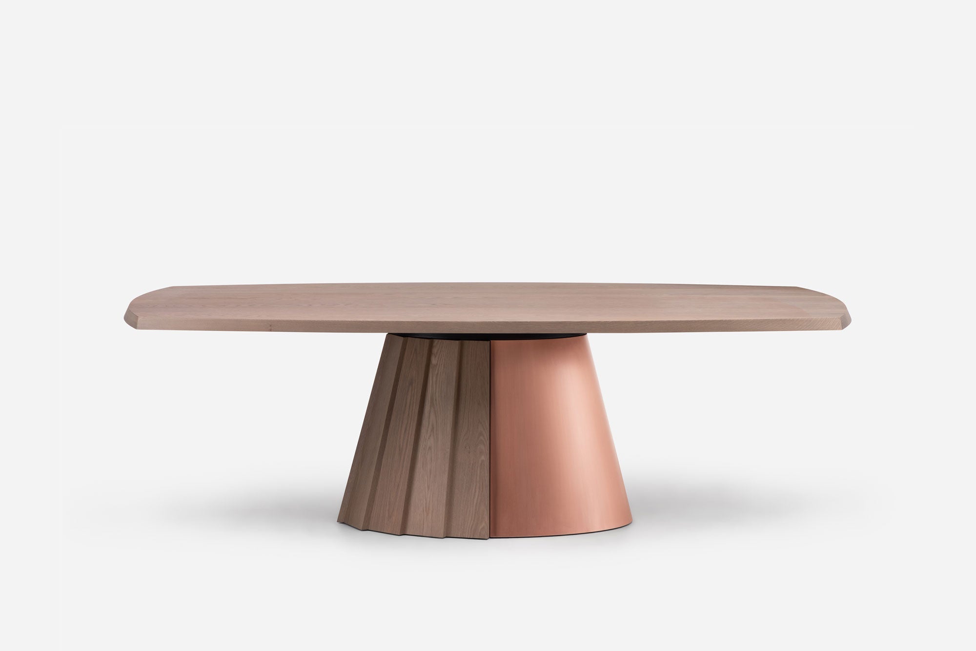 MESA DE COMEDOR ORION - BASE DE MADERA Y METAL