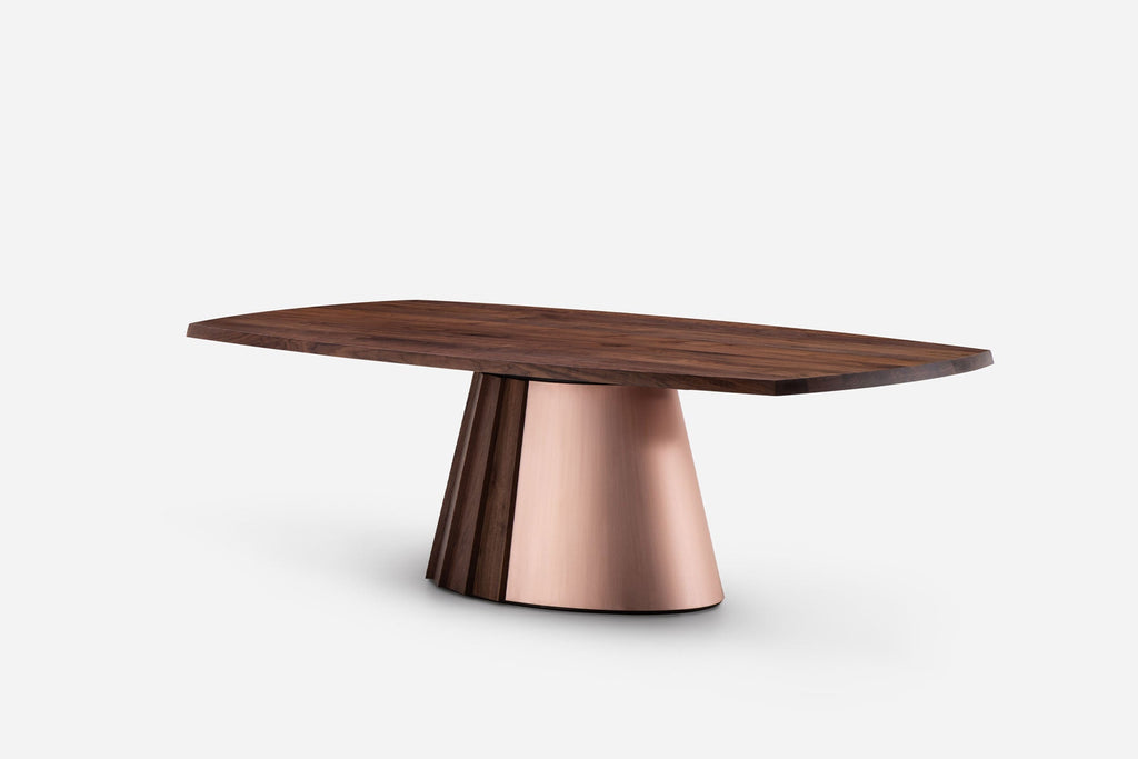MESA DE COMEDOR ORION - BASE DE MADERA Y METAL