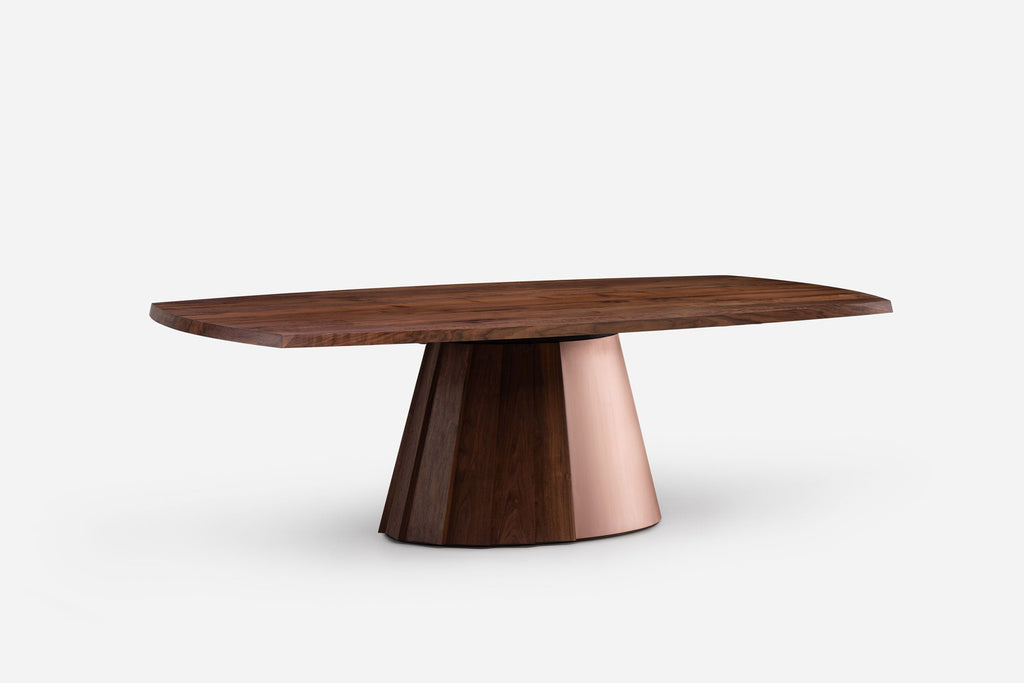 MESA DE COMEDOR ORION - BASE DE MADERA Y METAL