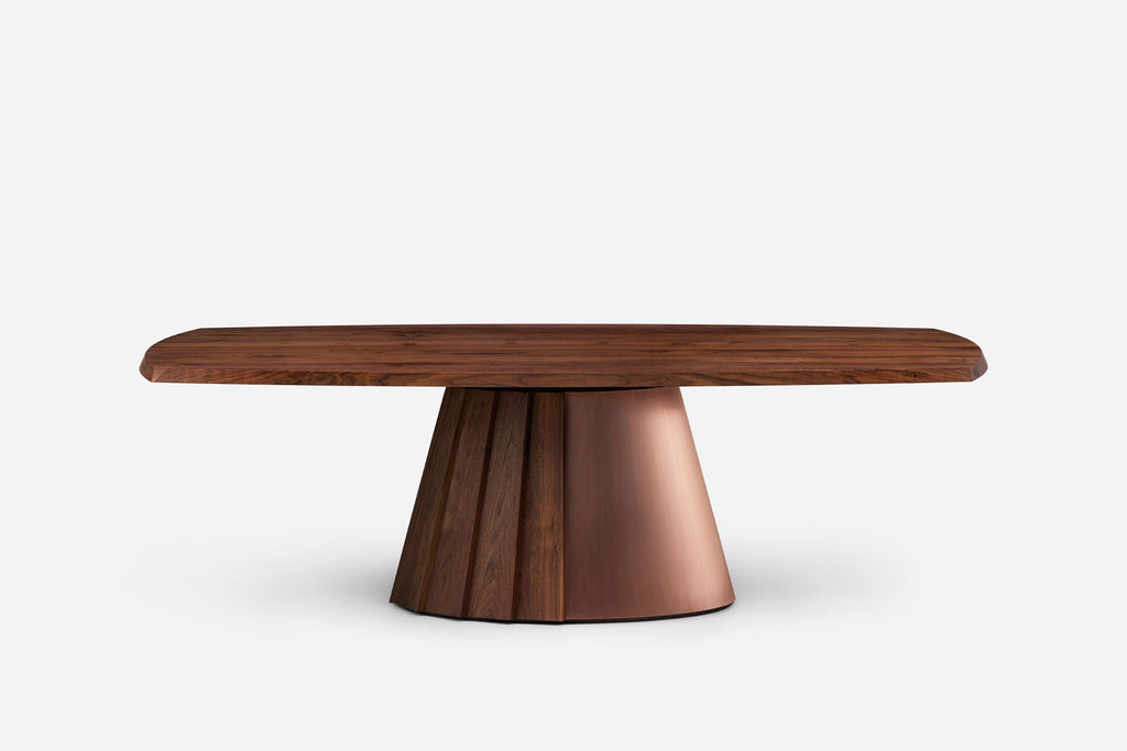 MESA DE COMEDOR ORION - BASE DE MADERA Y METAL