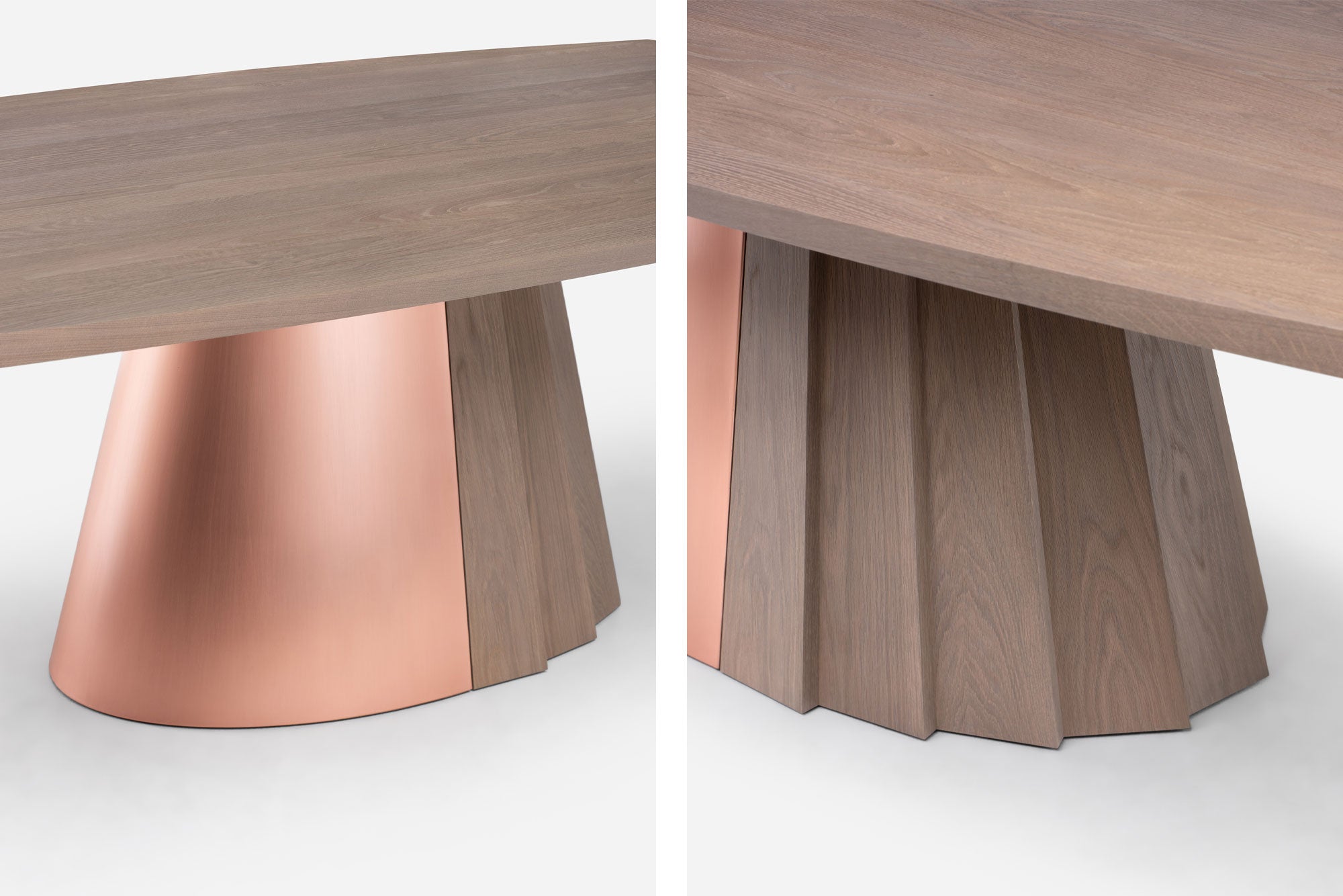 MESA DE COMEDOR ORION - BASE DE MADERA Y METAL