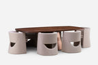 MESA DE COMEDOR ORION - BASE DE MADERA Y METAL