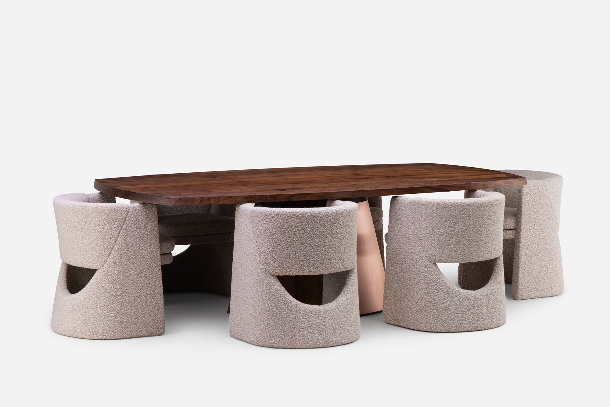 MESA DE COMEDOR ORION - BASE DE MADERA Y METAL