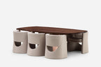 MESA DE COMEDOR ORION - BASE DE MADERA Y METAL
