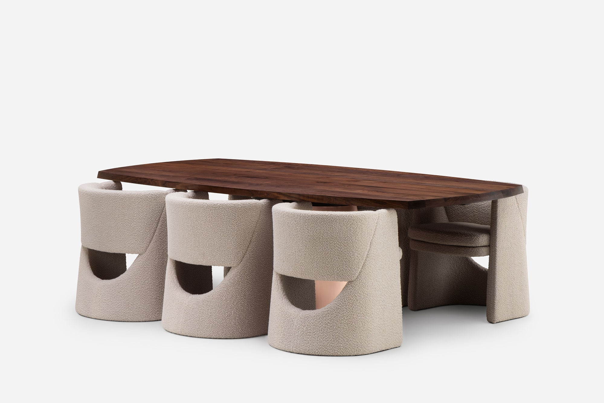 MESA DE COMEDOR ORION - BASE DE MADERA Y METAL