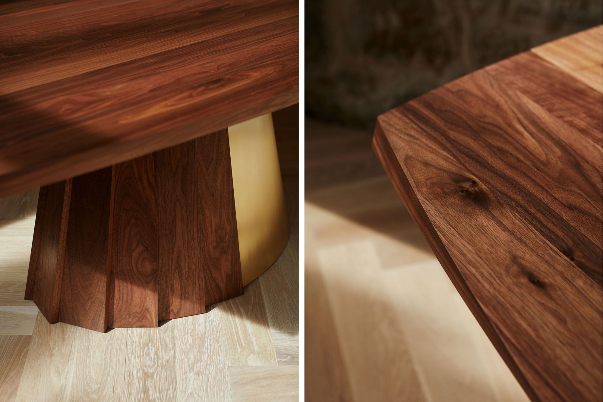MESA DE COMEDOR ORION - BASE DE MADERA Y METAL