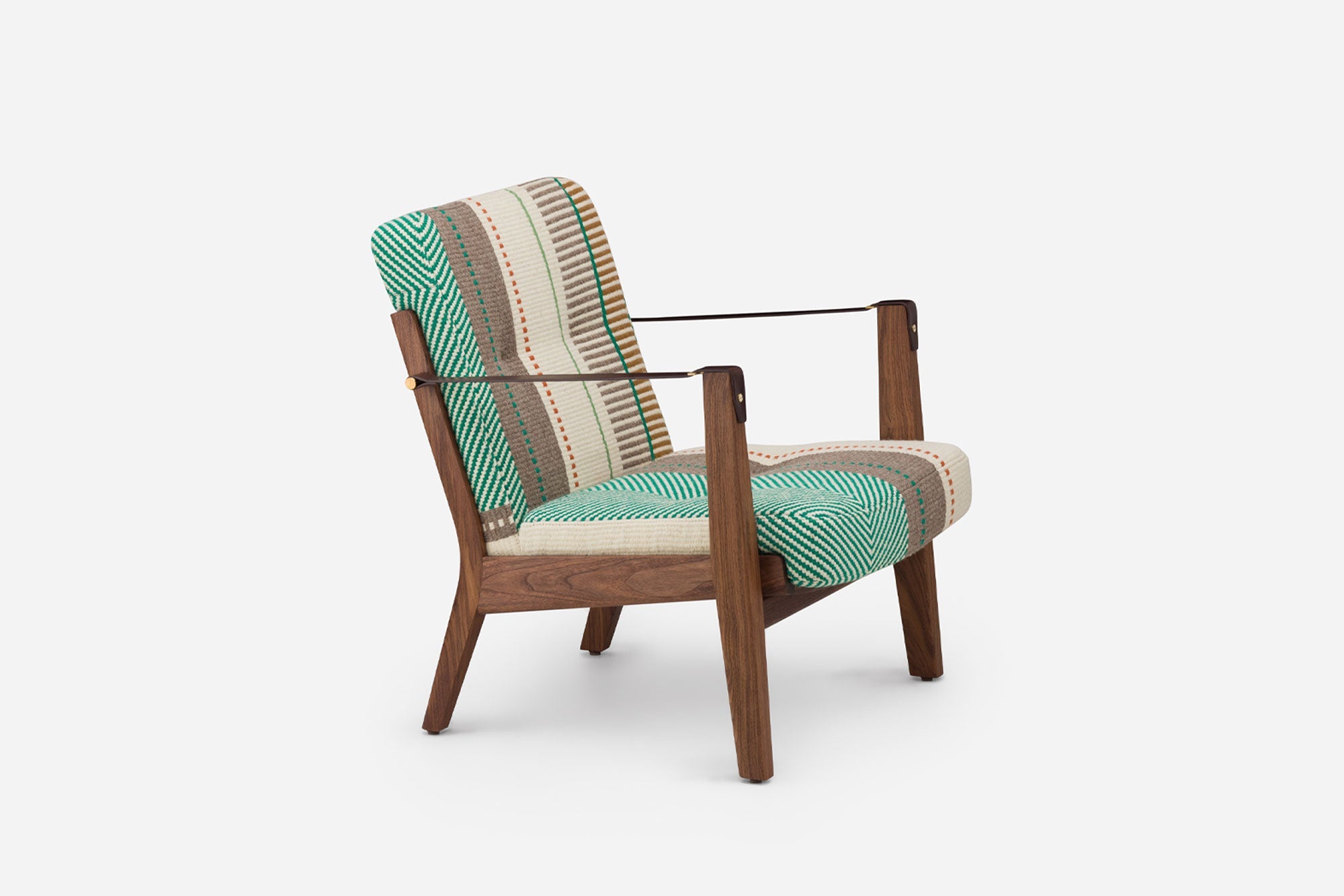 SILLÓN CAPO LOUNGE CON TAPIZADO MANTA ESPINHADA VERDE