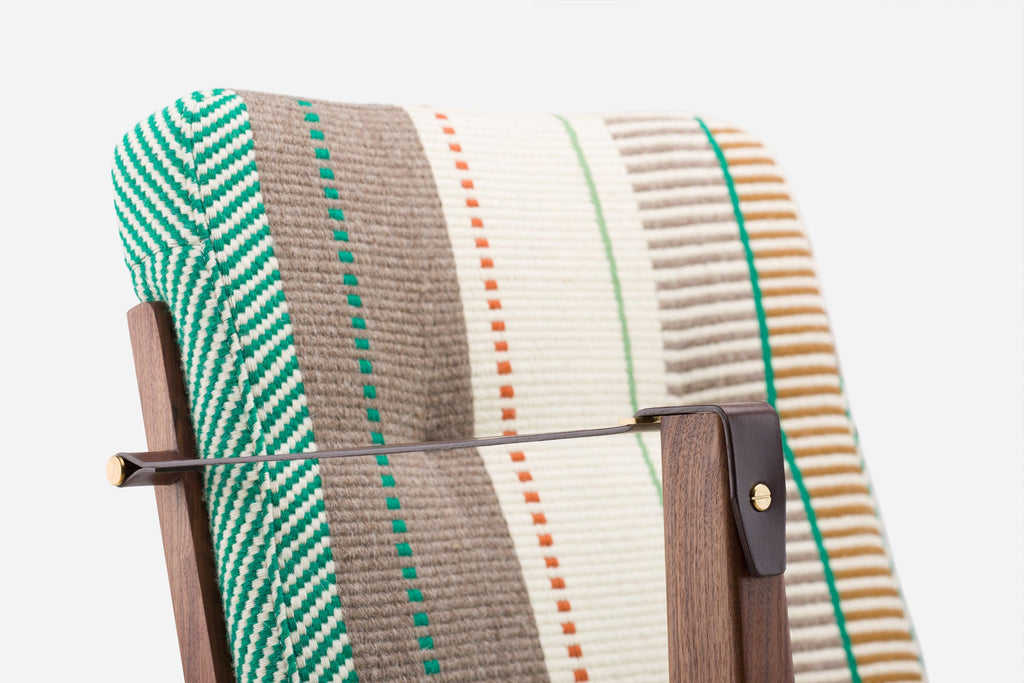 SILLÓN CAPO LOUNGE CON TAPIZADO MANTA ESPINHADA VERDE