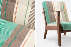 SILLÓN CAPO LOUNGE CON TAPIZADO MANTA ESPINHADA VERDE