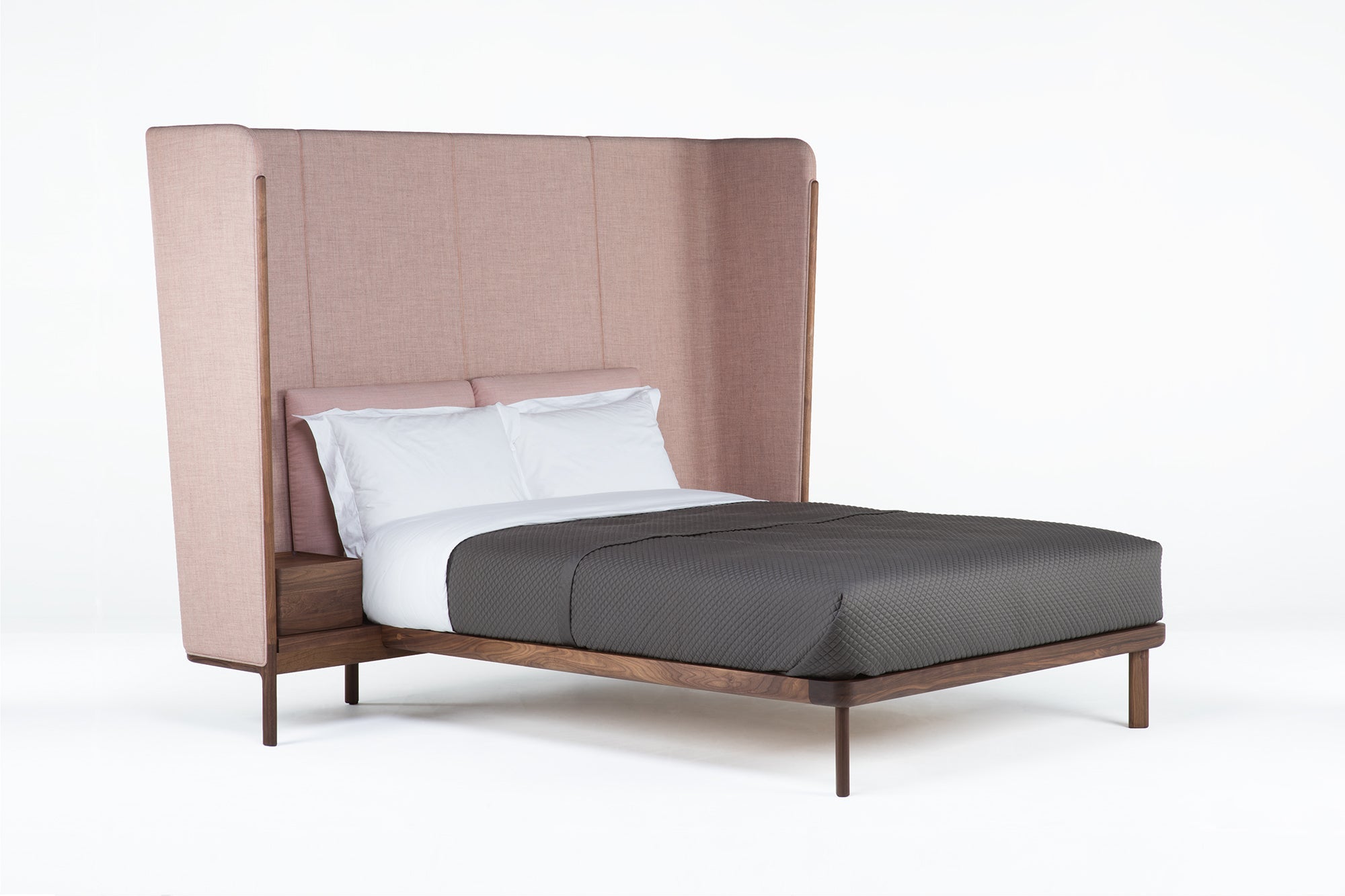 CAMA DUBOIS CABECERO ALTO CON MESITAS DE NOCHE