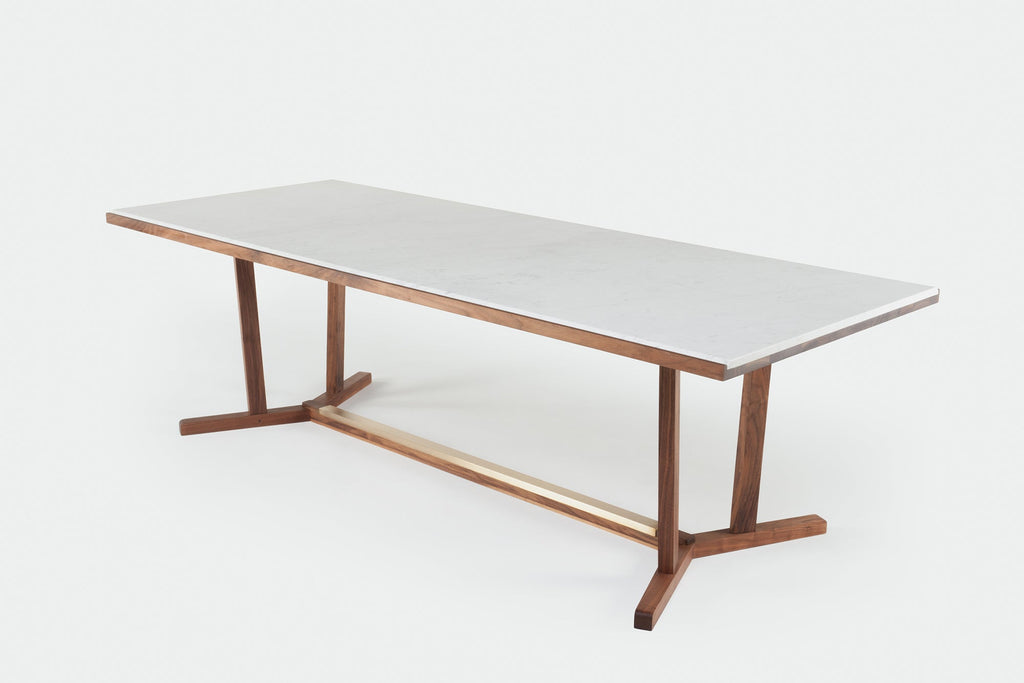 MESA DE COMEDOR SHAKER CON ENCIMERA DE PIEDRA