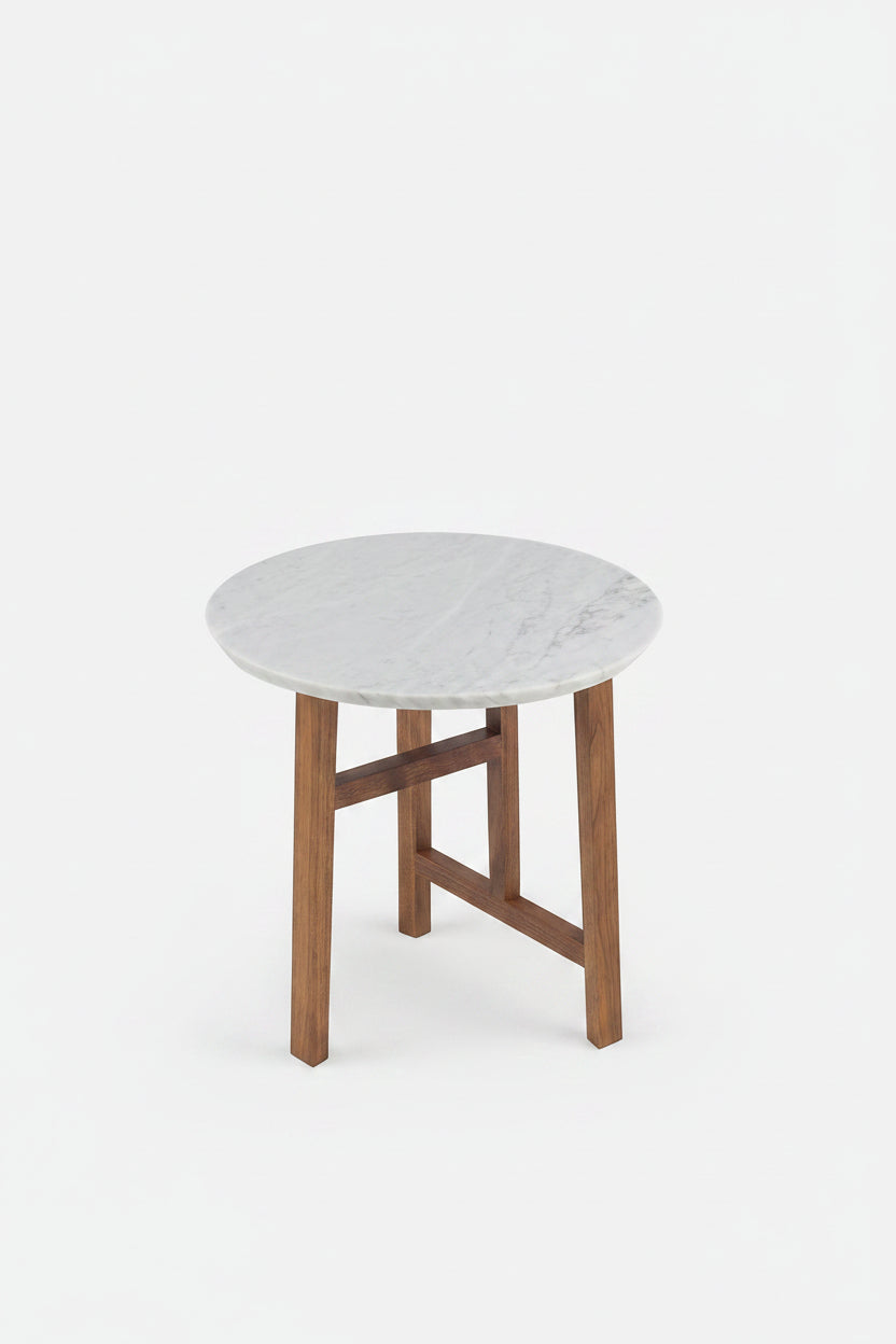 MESA AUXILIAR TRIO CON CUBIERTA DE PIEDRA